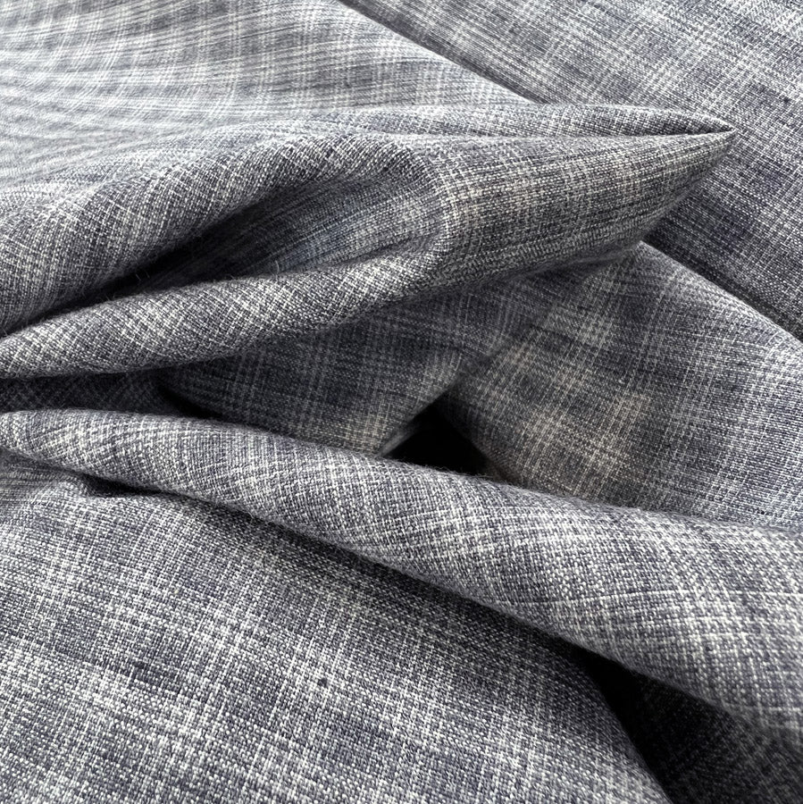 Superfine Wool Suiting Fabric Grey Overcheck Suits You Sir