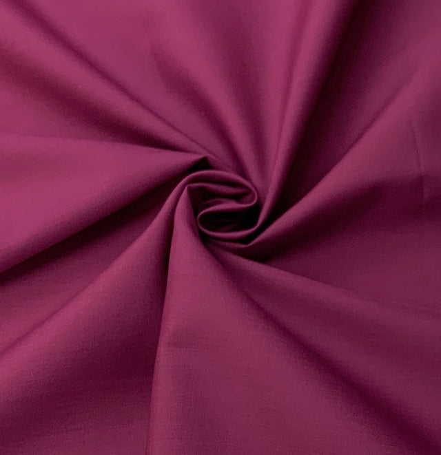 Superior Quality Plain Polycotton Magenta Folded