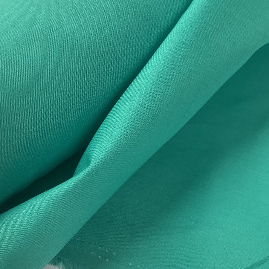 Superior Quality Poly Cotton Jade Plain Poly Cotton Fabric Close Up Fabric Photo