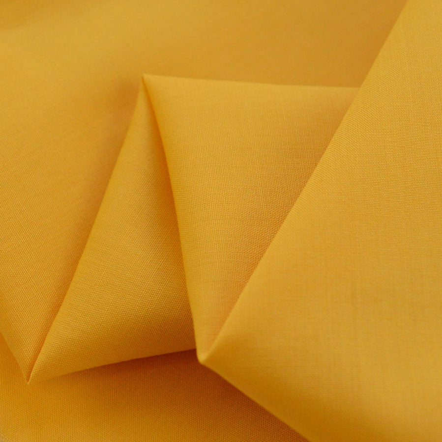 Superior Quality Poly Cotton Mustard Poly Cotton Plain Mustard Yellow Fabric Cud