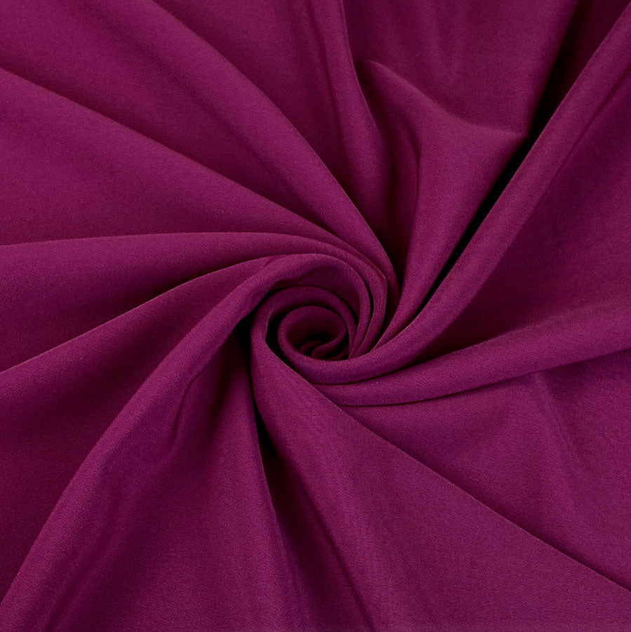 Superior Satin Crepe Amaranth Dark Fuschia Pink Polyester Crepe Dress Fabric Close Up Drape Fabric Photo