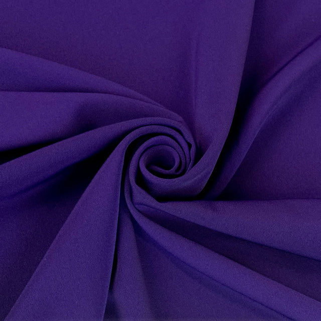 Superior Satin Crepe Deep Purple Dark Purple Polyester Crepe Dress Fabric Close Up Drape Fabric Photo