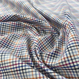 Supershirt Mabel Cotton Small Check Orange White Blue Pink Shirting Fabric