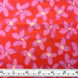 Supima cotton lawn pink lilac flower dress fabric carrie ruler