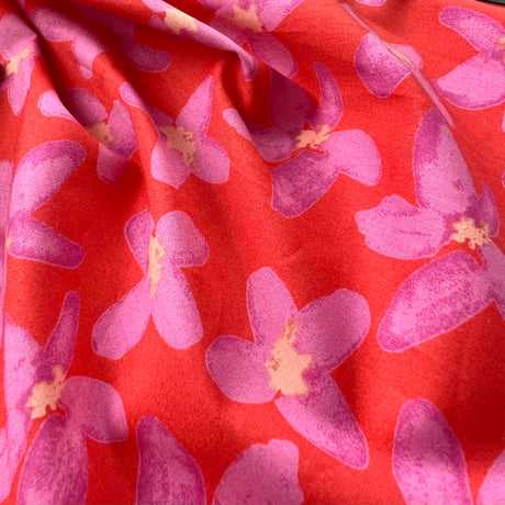 Supima cotton lawn pink lilac flower dress fabric carrie ruler cu