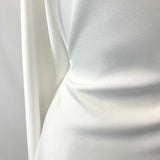 Supreme Soft White Gorgeous Satin Back Crepe Special Occasion Dresses Close Up 2
