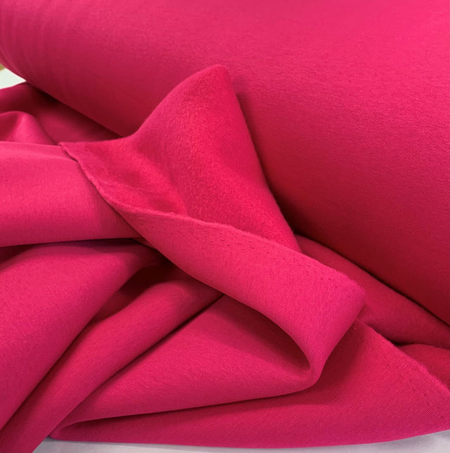 Sweatshirt Cerise Knitted Cotton And Polyester Jersey Fabric Close Up Fabric Photo