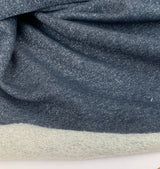 Sweatshirt Lurex Navy Knitted Cotton And Polyester Jersey Fabric Drape Fabric Reverse Photo