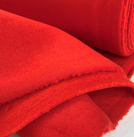 Sweatshirt Red Knitted Cotton And Polyester Jersey Fabric Close Up Fabric Photo