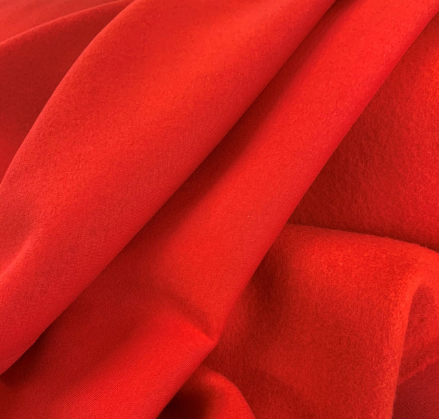 Sweatshirt Red Knitted Cotton And Polyester Jersey Fabric Drape Fabric Photo