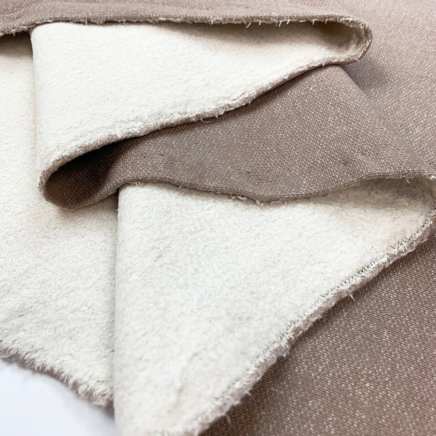 Sweatshirt Beige Cotton Elastane Knitted Jersey Fabric Folds