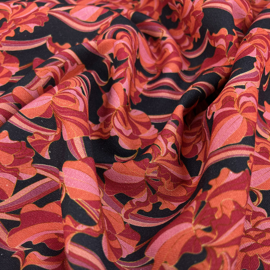 Sweet Iris Black Red Pink Floral Linen Viscose Dress Fabric Cu 6A05Eaef 3Cd4 4548 8D01 9A76Fb9D514F