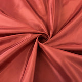 Taffeta Dressmaking Fabric Plain Taffy Vermilion Rev Twist
