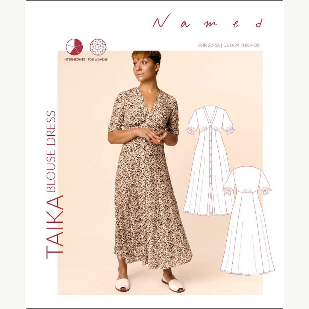 Taika Blouse Dress Pattern Named Clothing Cover 2