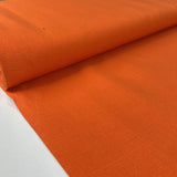 Tangerine Glow Orange Linen Ex Designer Plain Woven Dress Fabric Bolt