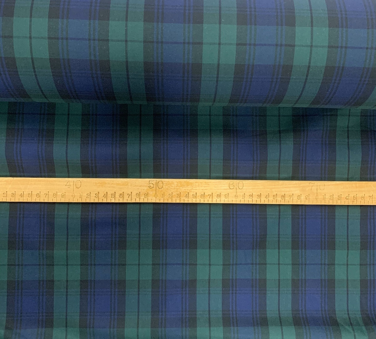 Tartan Lawn Black Watch Black Navy Green Tartan Design Cotton Lawn Scale