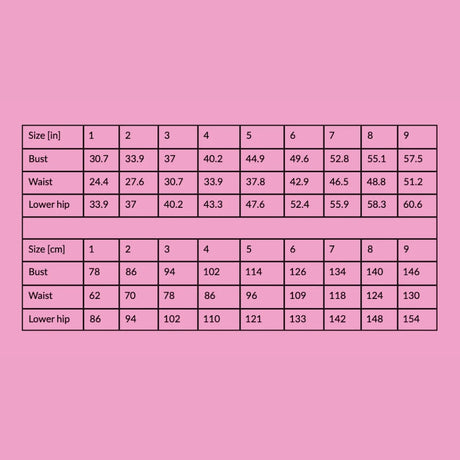 Tauko size chart