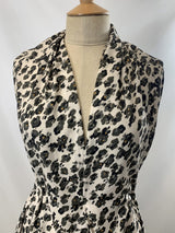 Tencel Lawn Timeless Sustainably Sourced Lawn Fabric Abstract Animal Print Black Cream Dress