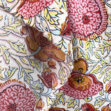 Tencel Lawn Clementine Ivory Floral Woven Dress Fabric Drape
