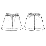 Tessuti Bailee Shorts Sewing Pattern Uk 6 22 Sketch