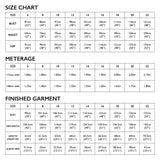 Tessuti Cora Top Sewing Pattern Uk 6 22 Size Chart