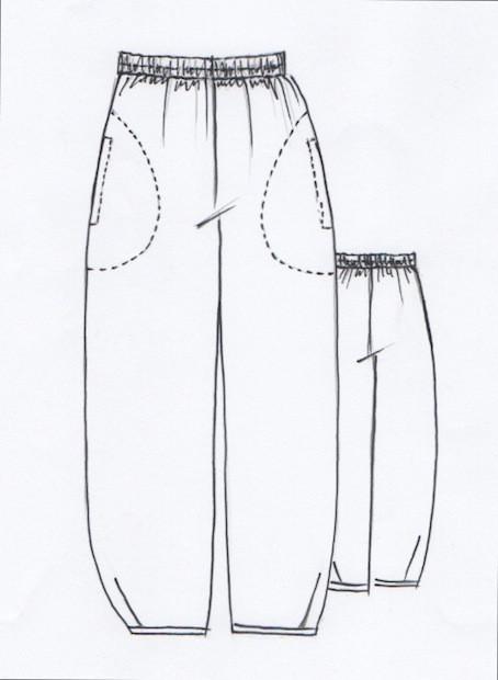 Tessuti Demi Pant Pattern Sketch