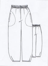 Tessuti Demi Pant Pattern Sketch