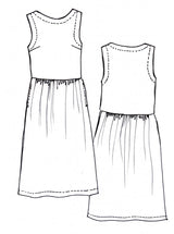 Tessuti Felicia Dress Pattern Sketch