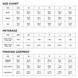 Tessuti Kate Top Sewing Pattern Size Chart Xxs Xl