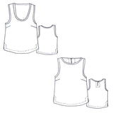 Tessuti Kate Top Sewing Pattern Sketch