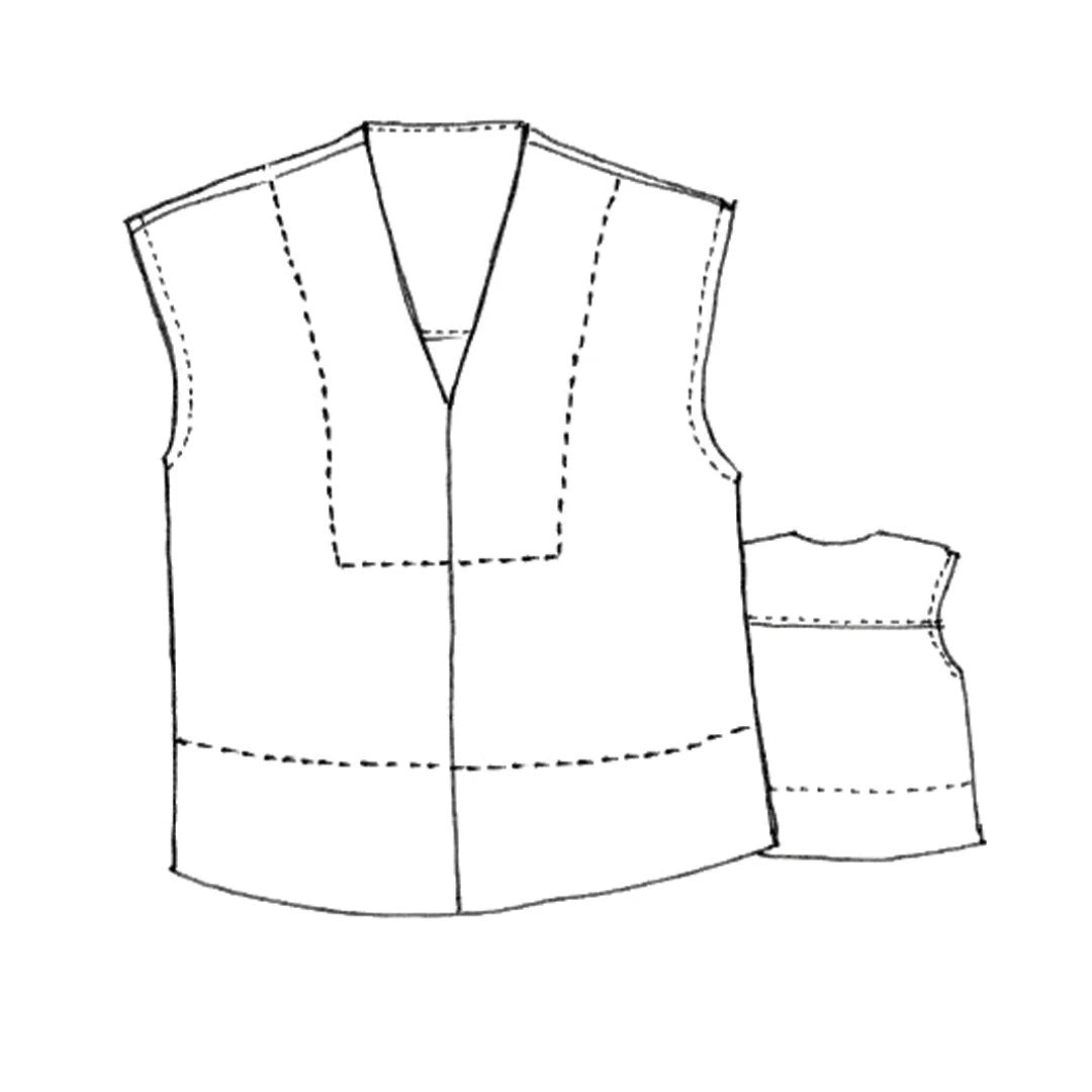 Tessuti Leni Top Sewing Pattern Uk Xxs Xl Sketch