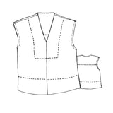 Tessuti Leni Top Sewing Pattern Uk Xxs Xl Sketch