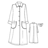 Tessuti melbourne trench coat pattern sketch