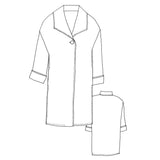 Tessuti Soho Coat Sewing Pattern Uk Xxs Xl Sketch