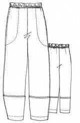 Tessuti Tamiko Pants Pattern Sketch