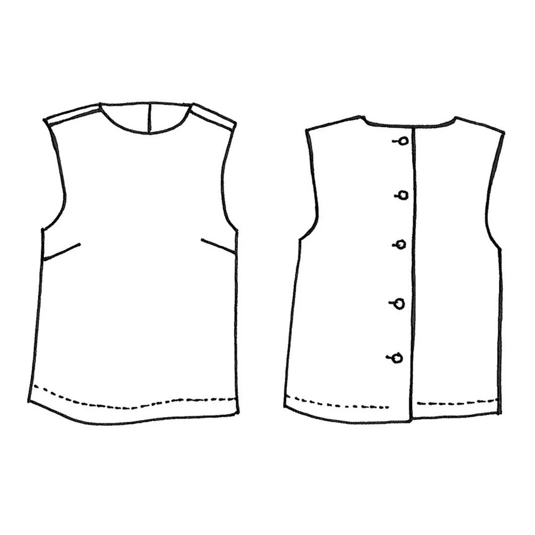 Tessuti Tavi Top Sewing Pattern Uk 6 18 Sketch