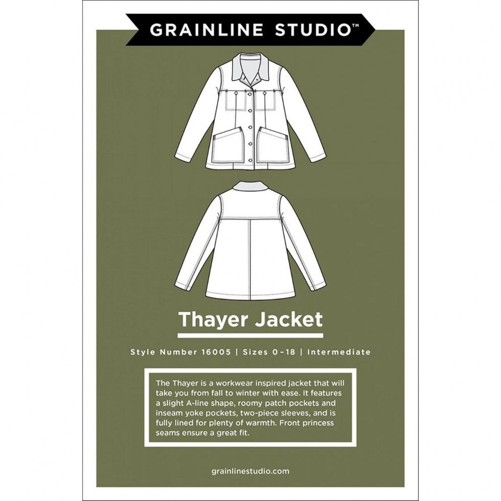 Thayer Jacket Pattern Size 0 18 By Grainline Studio Cover