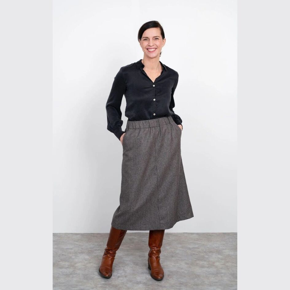 The Assembly Line A Line Midi Skirt Pattern 1