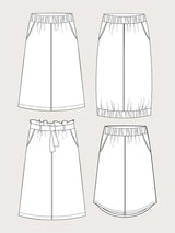 The Assembly Line A Line Midi Skirt Pattern Sketch