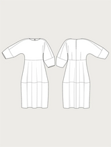 The Assembly Line Barrel Dress Pattern Sketch 1