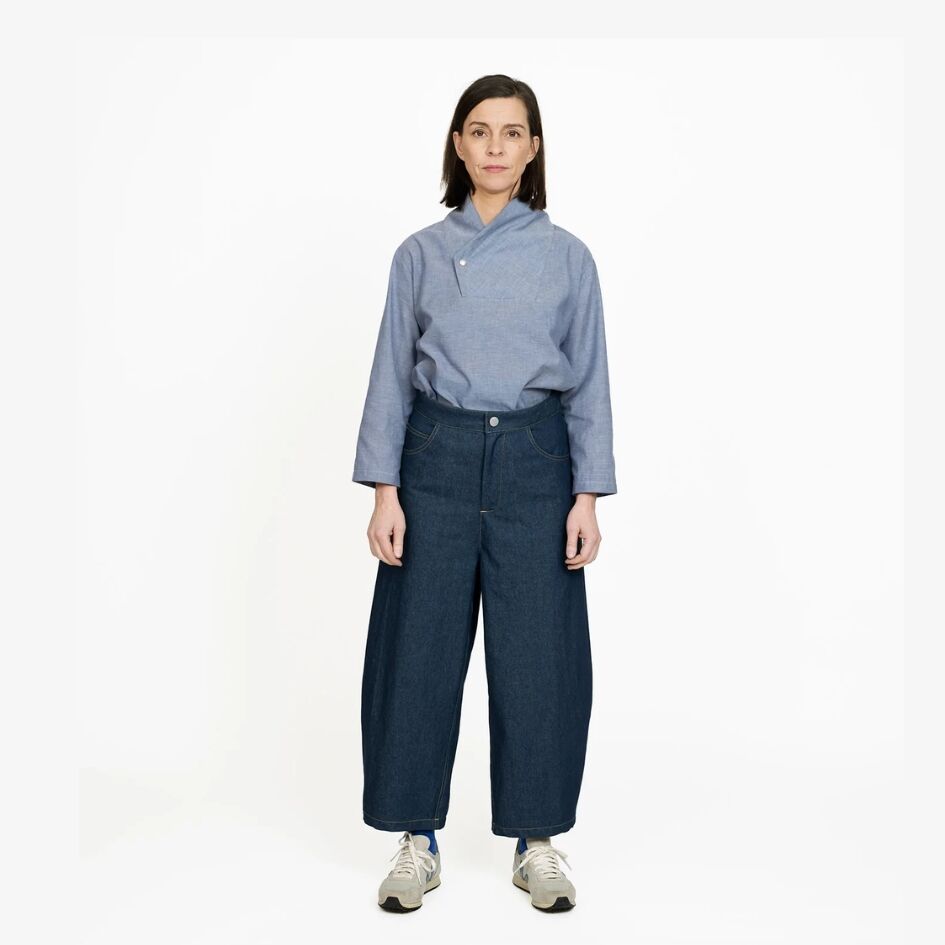The Assembly Line Barrel Leg Trousers Pattern 1