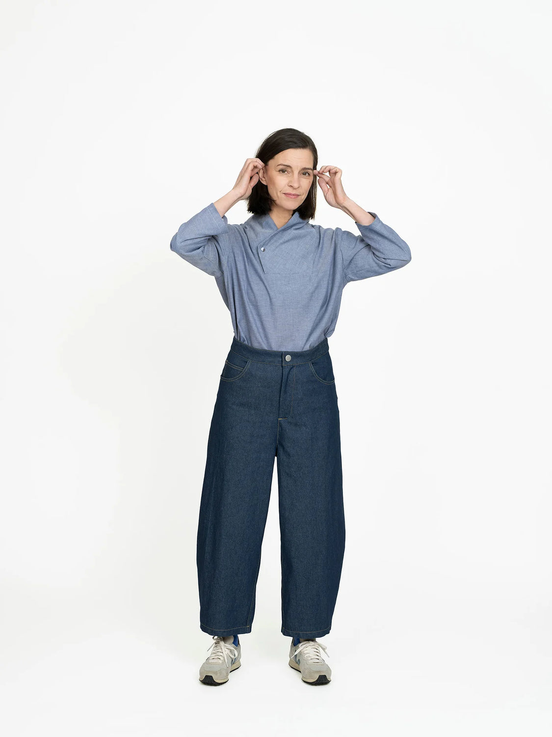 The Assembly Line Barrel Leg Trousers Pattern 2