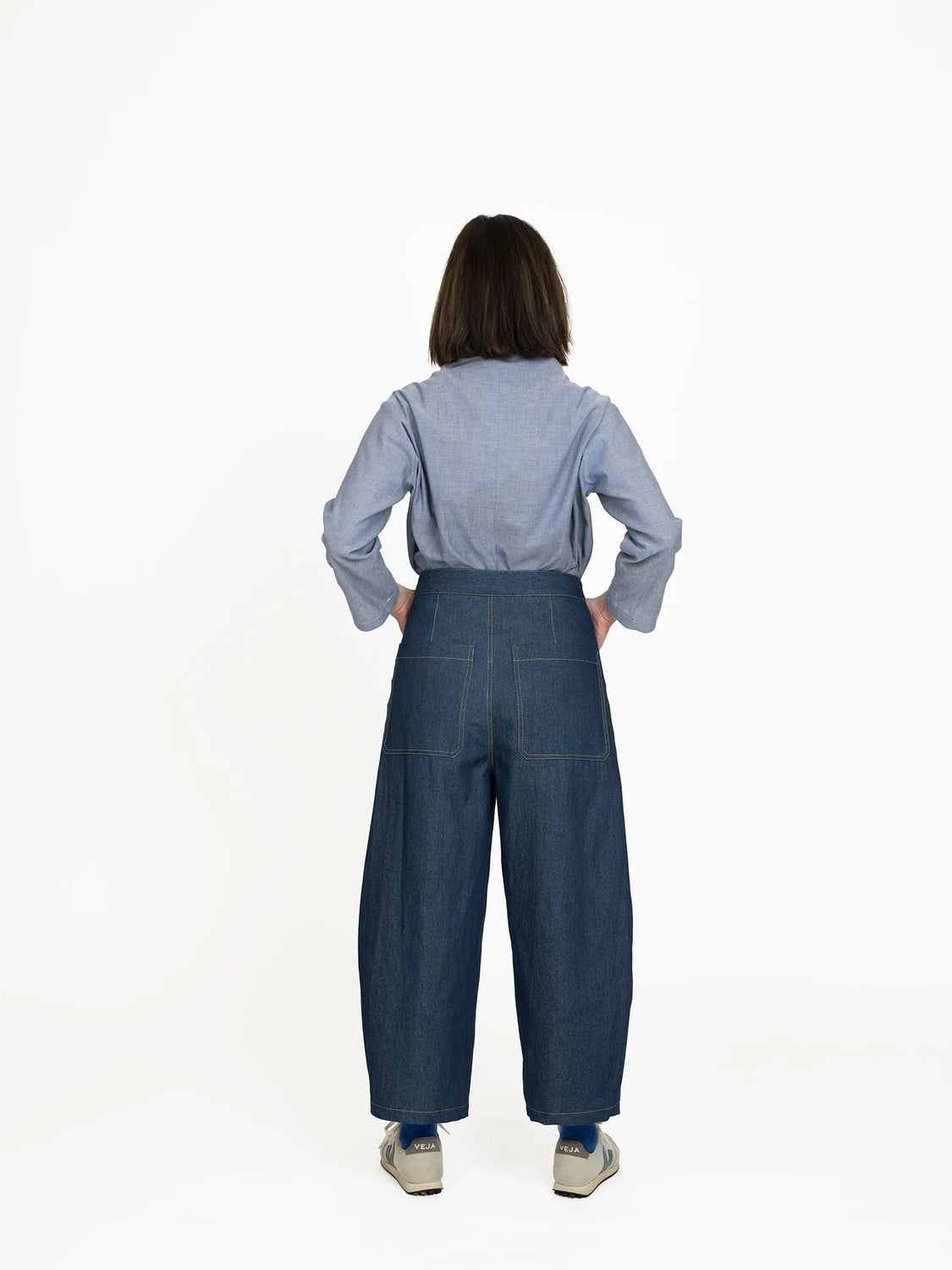 The Assembly Line Barrel Leg Trousers Pattern 3