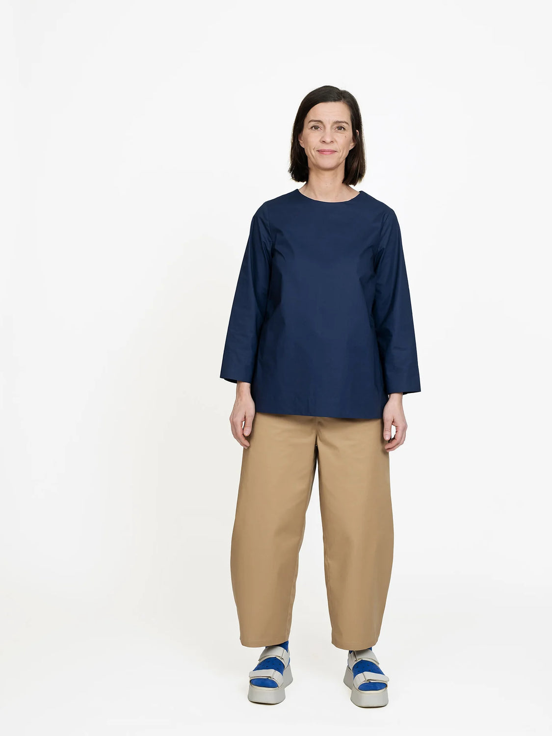 The Assembly Line Barrel Leg Trousers Pattern 6