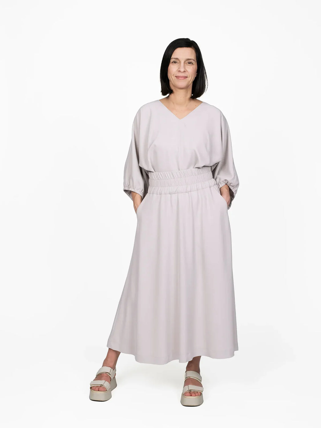 The Assembly Line Elastic Waist Maxi Skirt Pattern 5