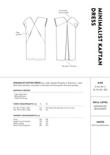 The Assembly Line Minimalist Kaftan Dress Pattern Back
