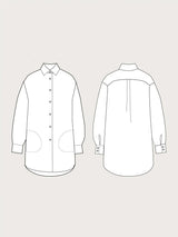 The Assembly Line Oversized Shirt Pattern Sketch