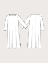 The Assembly Line Square Neck Dress Pattern Sketch