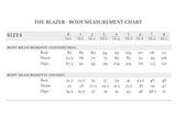 The Avid Seamstress Blazer Body Measurements
