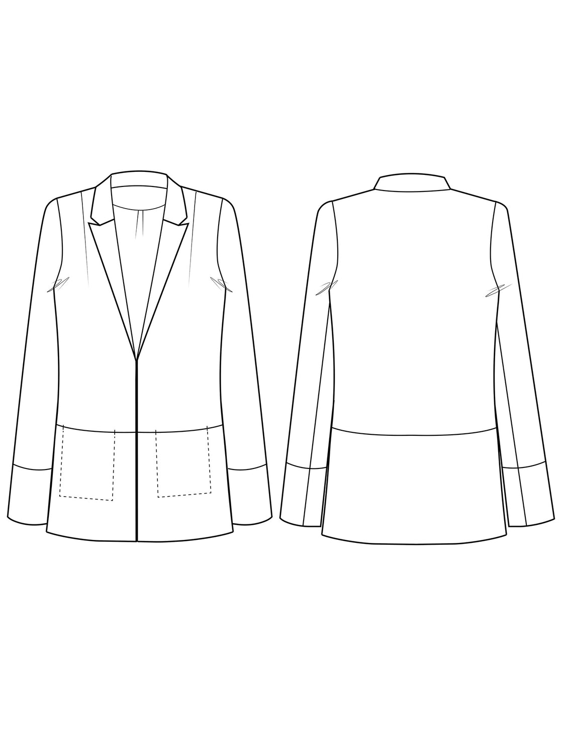 The Avid Seamstress Blazer Sketch